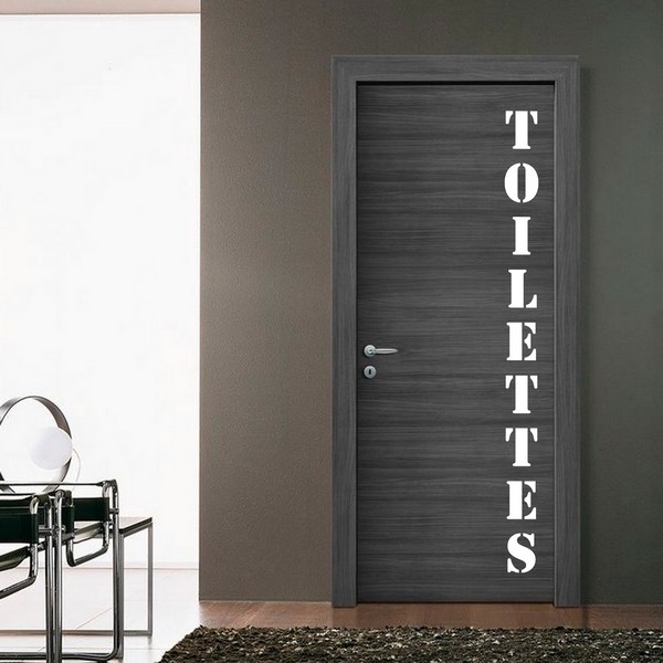 Exemple de stickers muraux: Toilettes 2 - Stencil